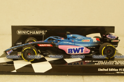 BWT Alpine F1 Team A522, Fernando Alonso, Australian GP 2022, 417220314, Minichamps 1:43