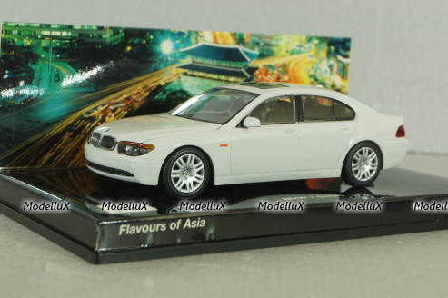 BMW 745i (E65) 2001, white, "Flavours of Asia", 80420393157, Minichamps 1:43
