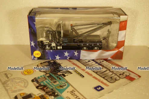 Freightliner FLA Road Ranger Towing 1987, black, American Trucks, France #3,  Altaya  1:43