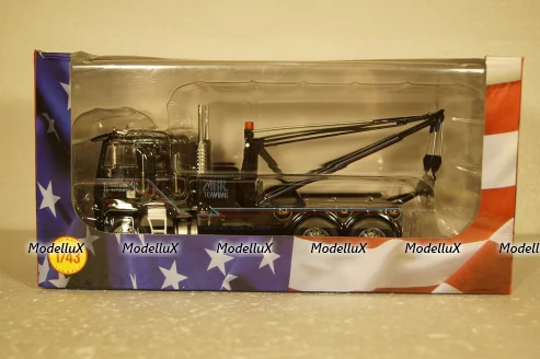 Freightliner FLA Road Ranger Towing 1987, black, American Trucks, France #3,  Altaya  1:43