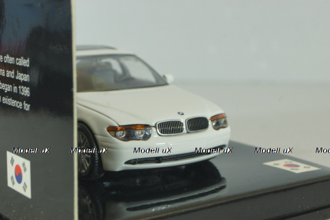 BMW 745i (E65) 2001, white, "Flavours of Asia", 80420393157, Minichamps 1:43