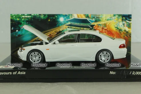 BMW 745i (E65) 2001, white, "Flavours of Asia", 80420393157, Minichamps 1:43