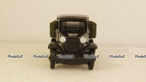 ГАЗ-АА чёрный/хаки, з-д Двигатель 1:43  