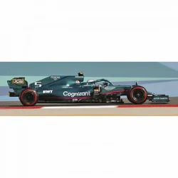 Aston Martin AMR21 No.5 Aston Martin Cognizant F1 Team Bahrain GP 2021 Sebastian Vettel, 18S586, Spark 1:18