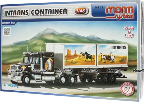 Сборная модель Western Star Intrans Container MS25, 0107-25, Monti System 1:48