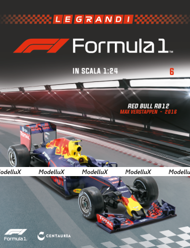 RED BULL RB12 - MAX VERSTAPPEN - 2016, LE GRANDI FORMULA 1 №6, 1:24