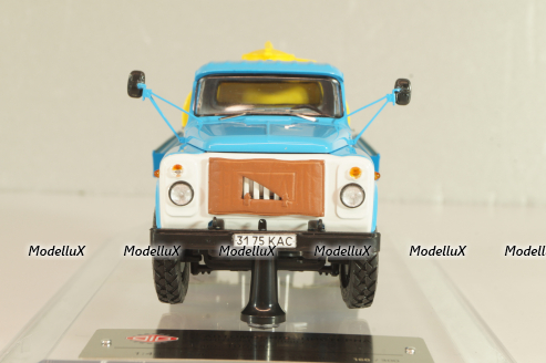 Газ-53-12 АЦПТ-3,3  "Молоко", 1988 г., голубой/желтый, 105356, DiP Models 1:43