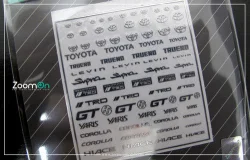 Toyota логотип, металлический, самоклеющийся, ZoomOn 1:24/1:43/1:64