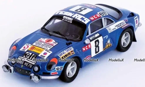 Alpine Renault A110, No.8, Rally Marokko, 1974, Le Tahitien/G.de Warren, Trofeu 1:43