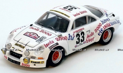 Alpine Renault A110 1800, No.33, Rallye WM, Tour de Corse, 1975, G.Fantino/Dor, Trofeu 1:43