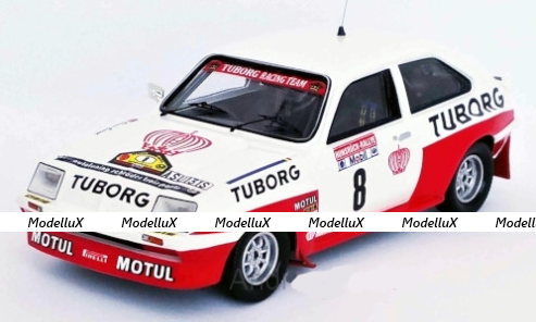 Vauxhall Chevette HSR, No.8, Tuborg Rally team, Tuborg, DRM, Hansruck Rallye, S.Everett/W.Lux 1982, Trofeu 1:43