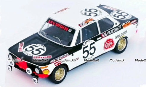 BMW 2002, No.55, BMW Waterloo, 24 Spa Francorchamps, R.Derom/J-M.Detrin 1972, Trofeu 1:43