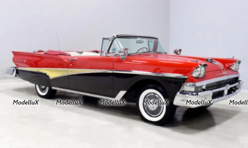 Ford Fairlane 500 Convertible 1958 red/black, SUN5264, SunStar 1:18