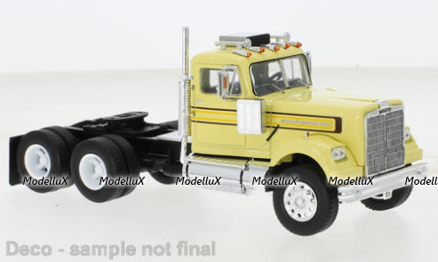 White Western Star 4864, yellow, 1970, TR161.22, IXO 1:43