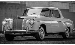 Mercedes 220 SE Coupe (W128), white / light pink, 1958, SUN3591, SunStar 1:18