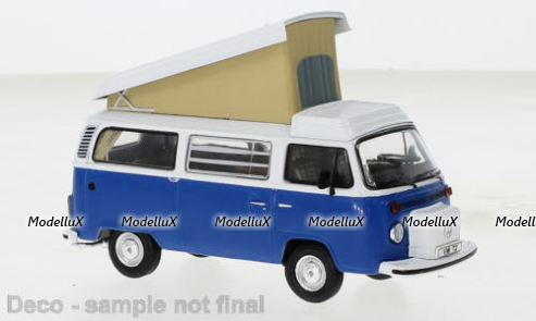 Volkswagen T2 Westfalia, blue/white, 1978, СLC502N.22, IXO 1:43