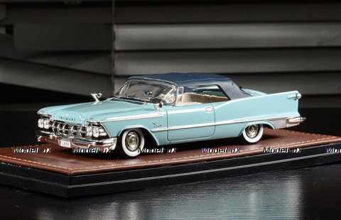 Imperial Crown Convertible Closed top 1959 Normandy Blue, GLM Models 1:43
