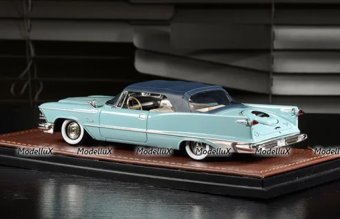 Imperial Crown Convertible Closed top 1959 Normandy Blue, GLM Models 1:43