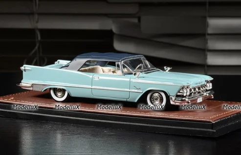 Imperial Crown Convertible Closed top 1959 Normandy Blue, GLM Models 1:43