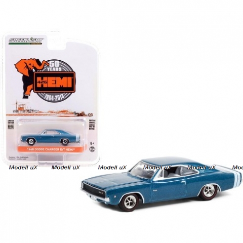 Dodge Charger R/T HEMI, metallic-blue/white, Greenlight 1:64