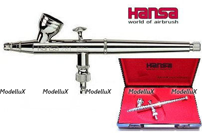 Аэрограф Hansa 281 chrome 212814 (конусное сопло 0,2 мм)
