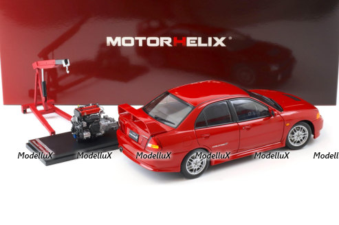Mitsubishi Lancer EVO 4 IV, red, 1999, M84004, MotorHelix 1:18