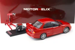 Mitsubishi Lancer EVO 4 IV, red, 1999, M84004, MotorHelix 1:18
