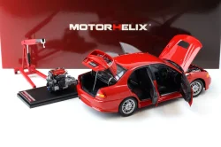 Mitsubishi Lancer EVO 4 IV, red, 1999, M84004, MotorHelix 1:18