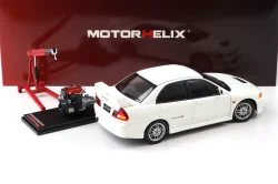 Mitsubishi Lancer EVO 4 IV, white, 1999, M84003, MotorHelix 1:18