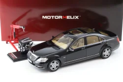 Mercedes-Benz S 600L (221), black, MotorHelix 1:18