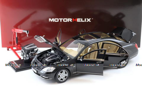 Mercedes-Benz S 600L (221), black, MotorHelix 1:18