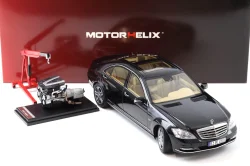 Mercedes-Benz S 600L (221), black, MotorHelix 1:18