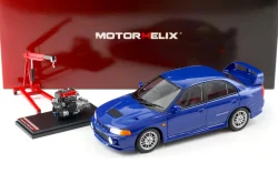Mitsubishi Lancer EVO 4 IV, blue, 1999, M84005, MotorHelix 1:18