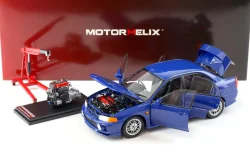 Mitsubishi Lancer EVO 4 IV, blue, 1999, M84005, MotorHelix 1:18
