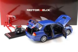 Mitsubishi Lancer EVO 4 IV, blue, 1999, M84005, MotorHelix 1:18