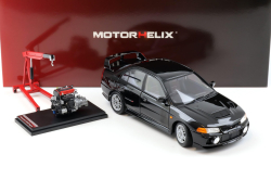 Mitsubishi Lancer EVO 4 IV, black, 1999, M84002, MotorHelix 1:18