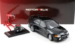 Mitsubishi Lancer EVO 4 IV, black, 1999, M84002, MotorHelix 1:18