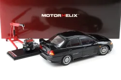 Mitsubishi Lancer EVO 4 IV, black, 1999, M84002, MotorHelix 1:18