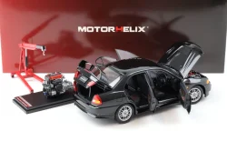 Mitsubishi Lancer EVO 4 IV, black, 1999, M84002, MotorHelix 1:18