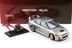 Mitsubishi Lancer EVO 4 IV, silver, 1999, M84001, MotorHelix 1:18