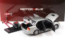 Mitsubishi Lancer EVO 4 IV, silver, 1999, M84001, MotorHelix 1:18