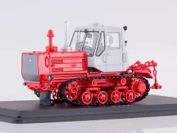 Трактор Т-150 гусеничный красный/белый, SSM8010