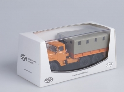 Урал-375Д бортовой с тентом 1964, оранжевый, SSM1104, SSM 1:43