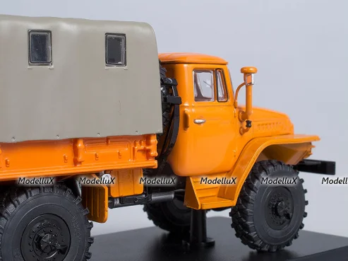 Урал-375Д бортовой с тентом 1964, оранжевый, SSM1104, SSM 1:43