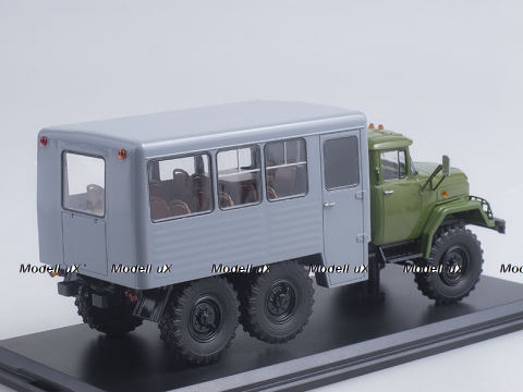 ЗИЛ 131 вахтовый автобус (хаки-серый), SSM1091