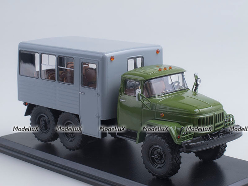ЗИЛ 131 вахтовый автобус (хаки-серый), SSM1091