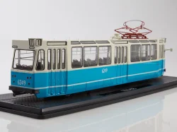 Трамвай ЛМ-68 бело-голубой, SSM4063, SSM 1:43