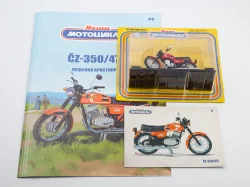 CZ-350 Sport 472.6 1976, красный, Наши Мотоциклы №8, Modimio 1:43
