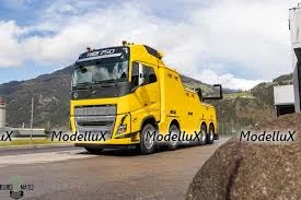 Volvo FH750, эвакуатор, желтый, SAL002, Salah43 1:43