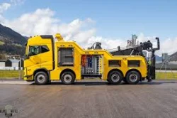Volvo FH750, эвакуатор, желтый, SAL002, Salah43 1:43